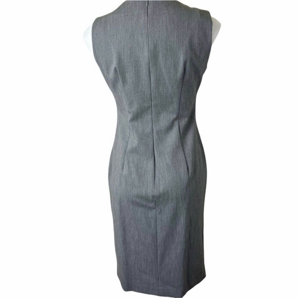 FABRIZIO GIANNI DRESS SIZE 4 GRAY SLEEVELESS BUSINESS DRESS. EXCELLENT COND - Picture 6 of 7